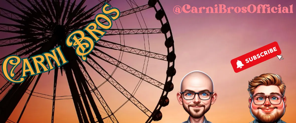 Carni Bros Banner showcasing a ferris wheel